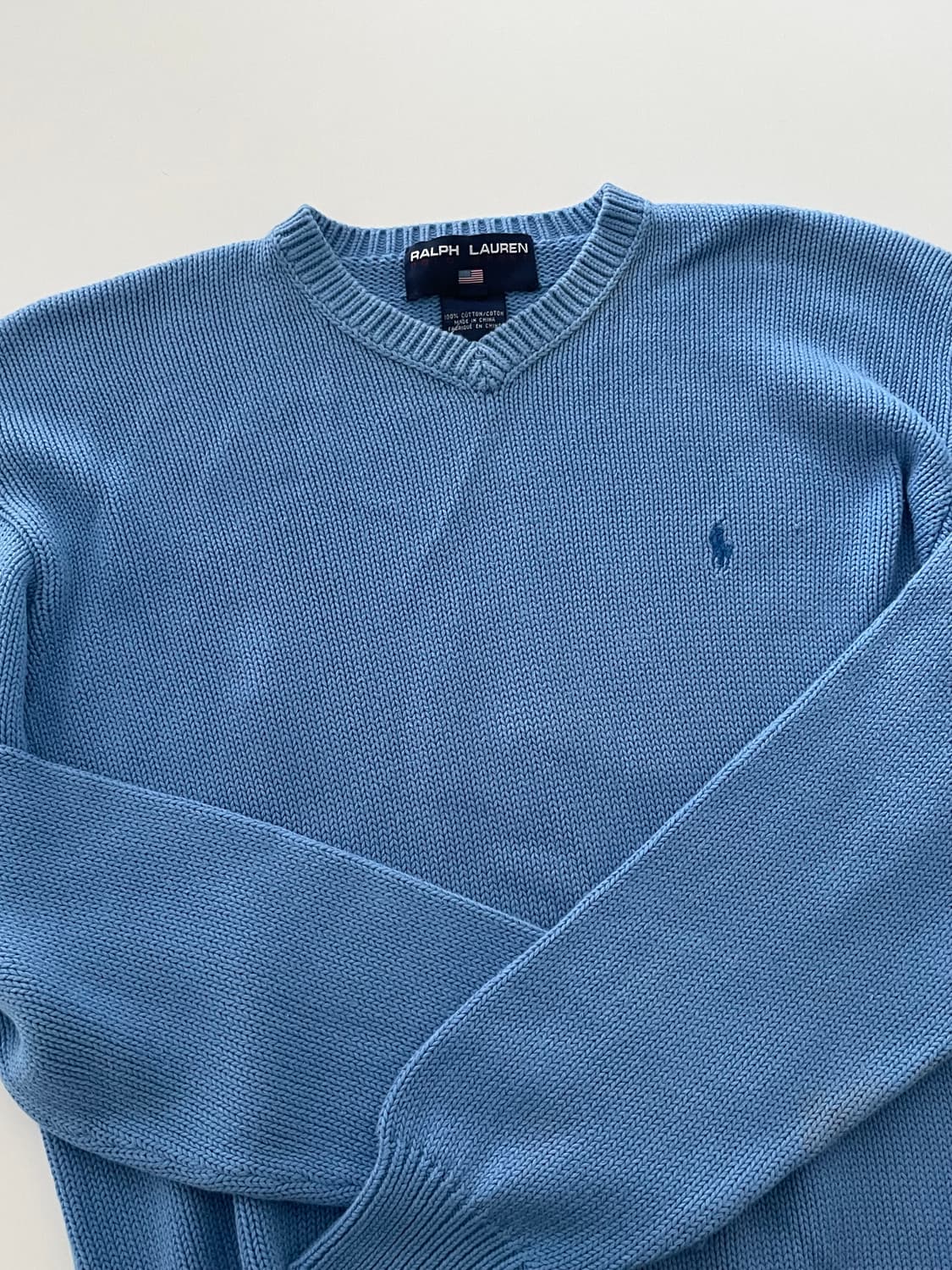 Polo 폴로 랄프로렌 하늘색 V넥 니트  상품이미지1