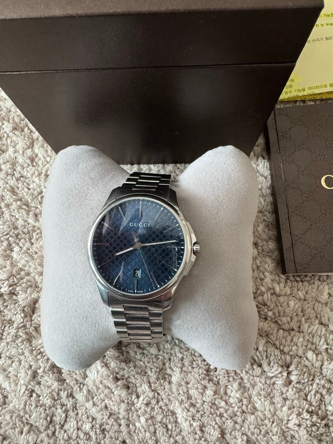 정품 구찌시계 메탈 남성 상품이미지4