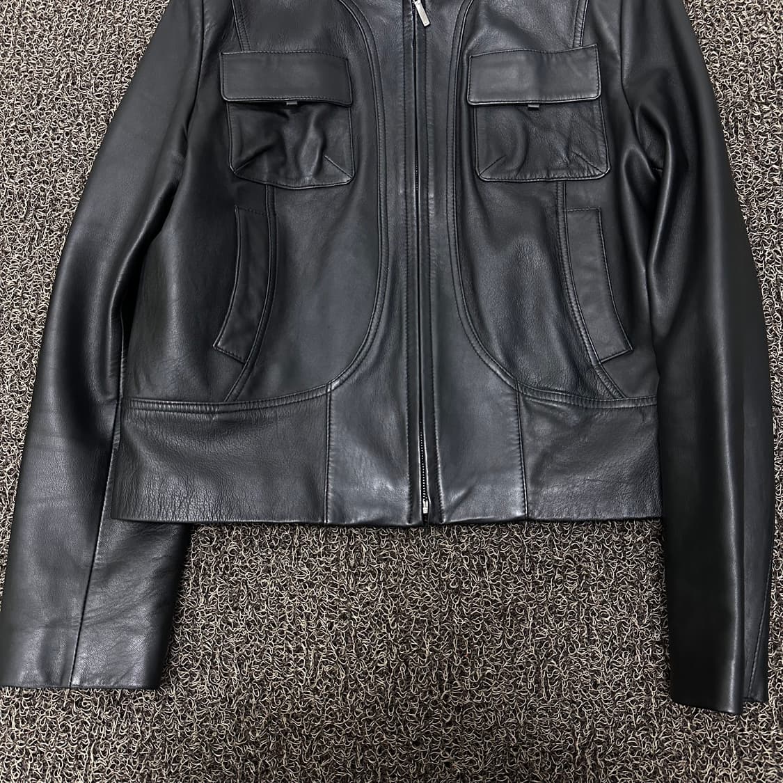 Hesa 헤사 양가죽 여성 가죽 자켓 블랙 77사이즈 상품이미지3