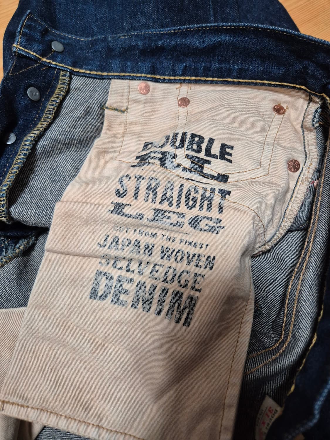 RRL 스트레이트 핏 원스 워시 셀비지 진(31x32) 상품이미지4