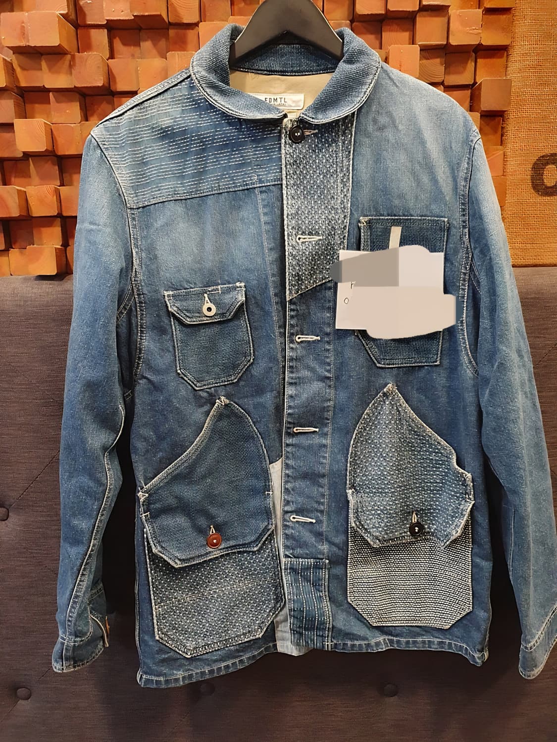 FDMLT 펀드멘탈    패치 워크 데님 커버올 자켓 상품이미지1