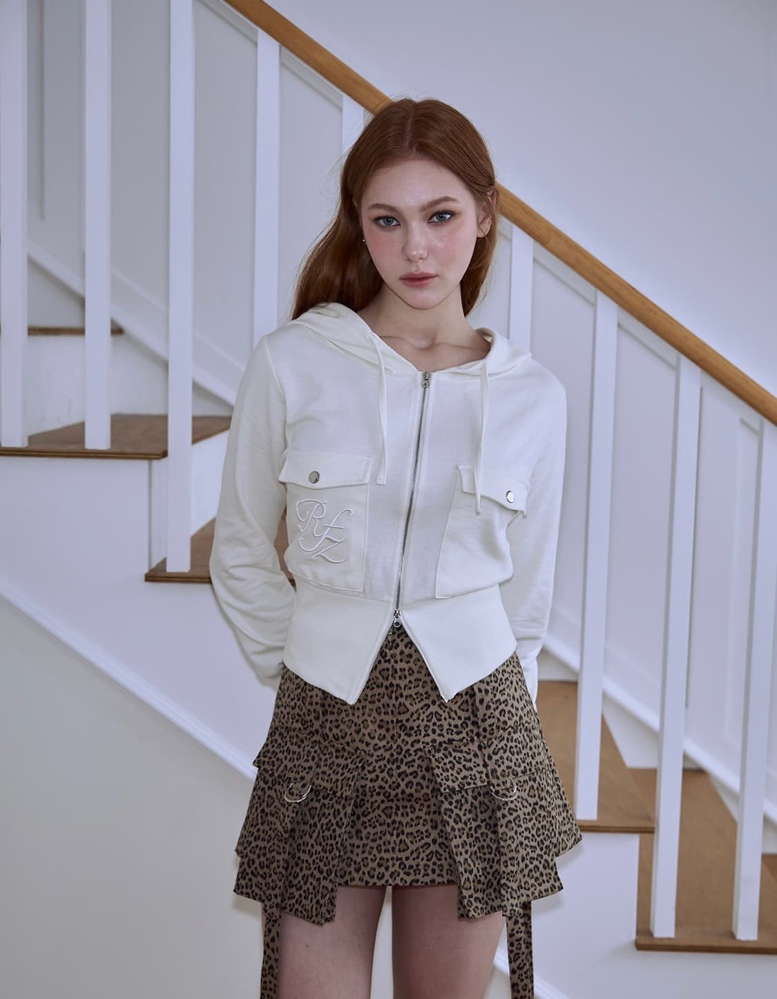 Out Pocket Leopard Mini Skirt 상품이미지2