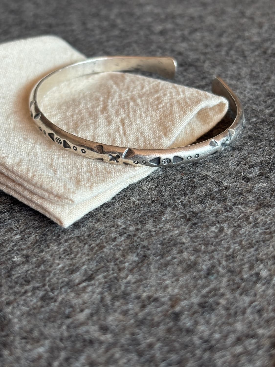 실버 오픈 뱅글 빈티지 팔찌 (새상품 / 17.5g) 상품이미지3