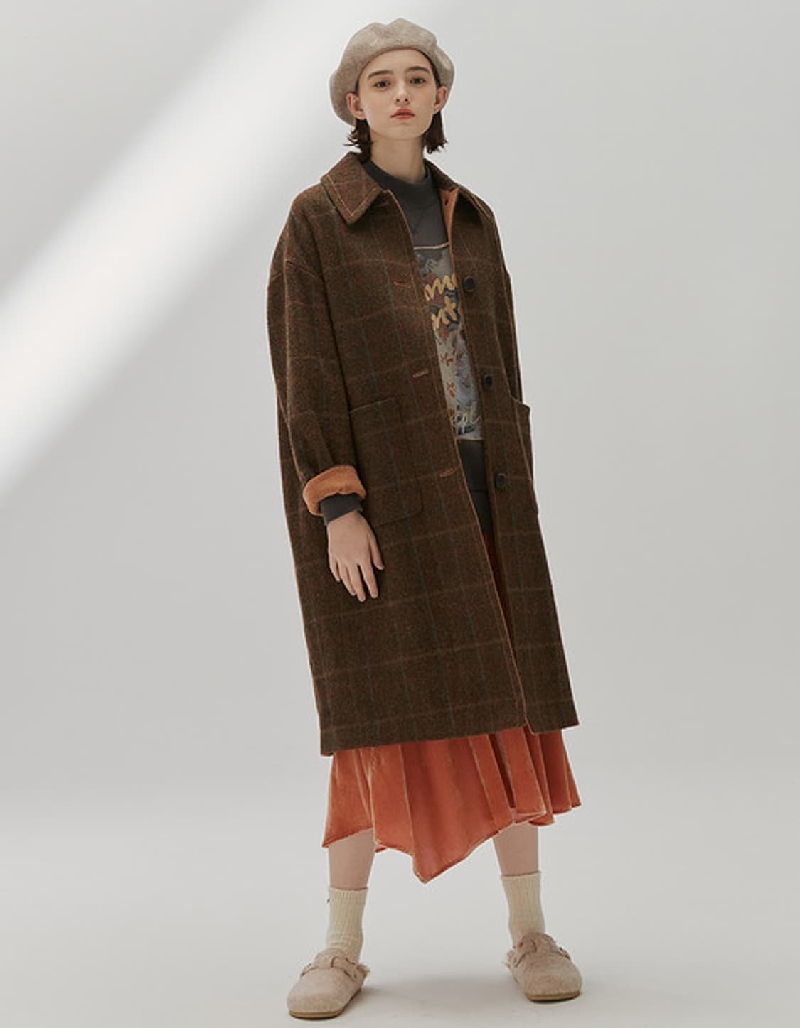 썰스데이아일랜드 체크 맥코트 S 상품이미지1