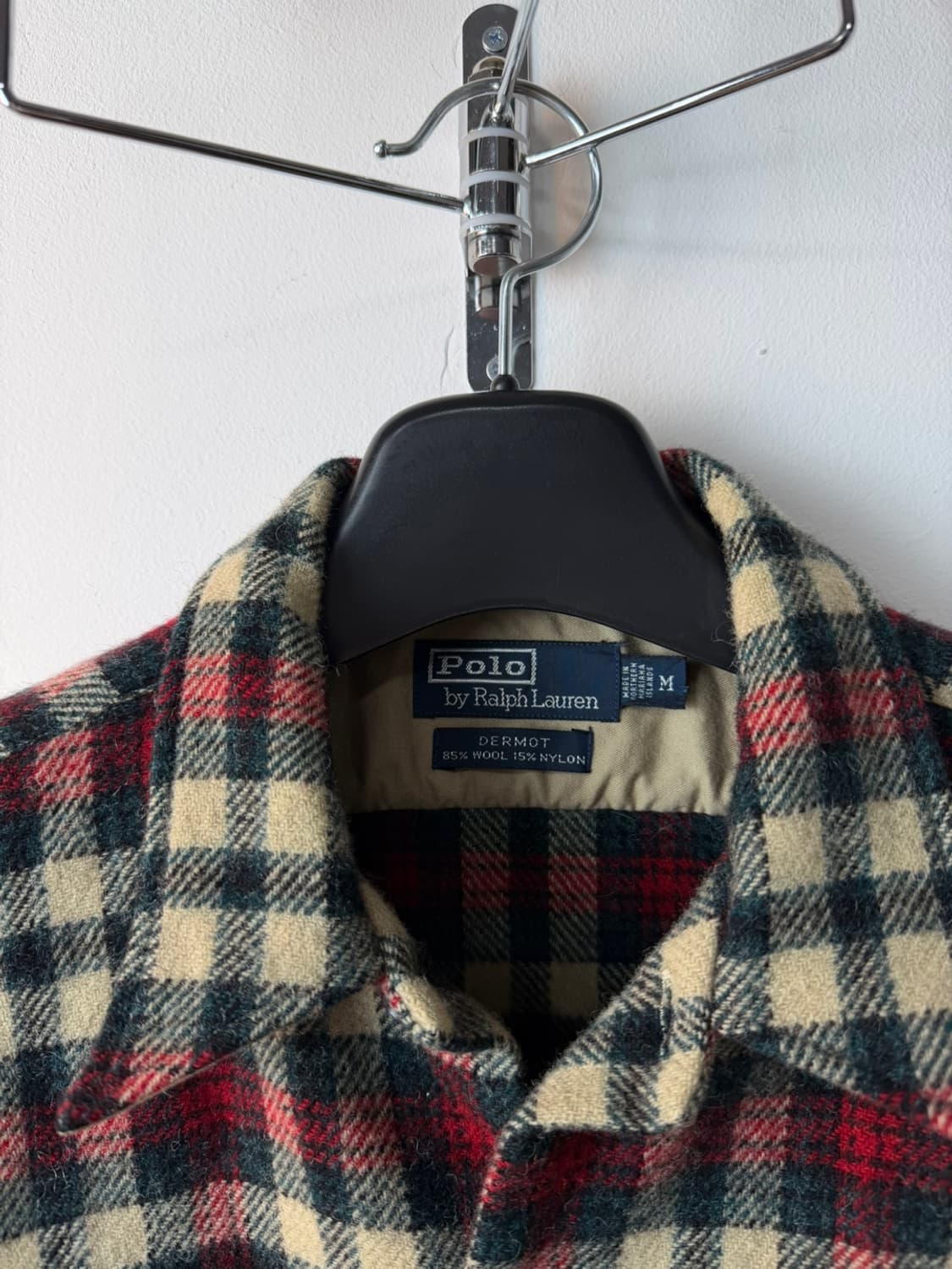 90s 폴로 랄프로렌 울 체크 셔츠  상품이미지5