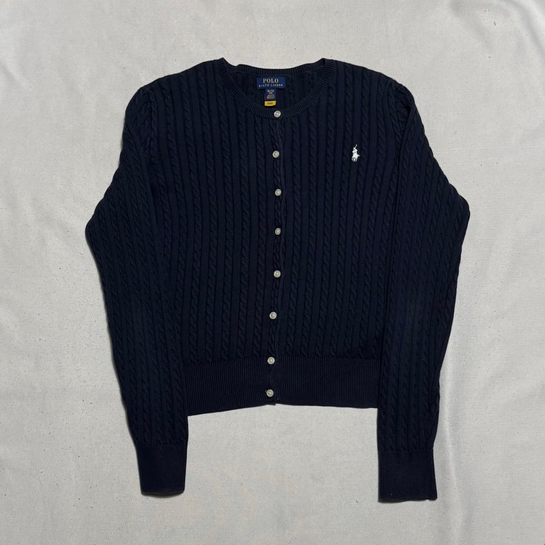 XL 폴로랄프로렌 여성용 네이비 케이블 니트 가디건  상품이미지2