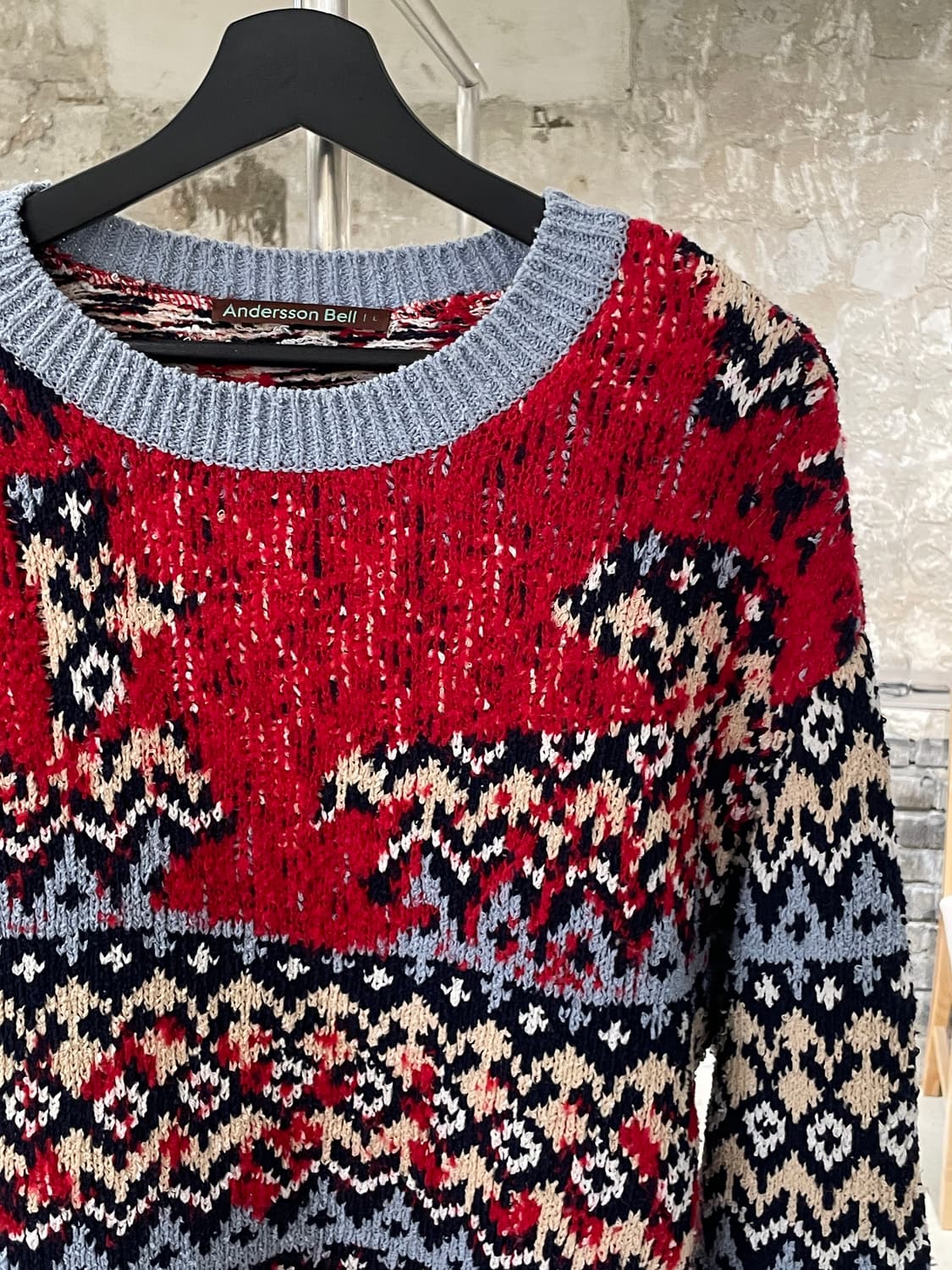 앤더슨벨 믹스 서브머지 노르딕 스웨터 상품이미지3