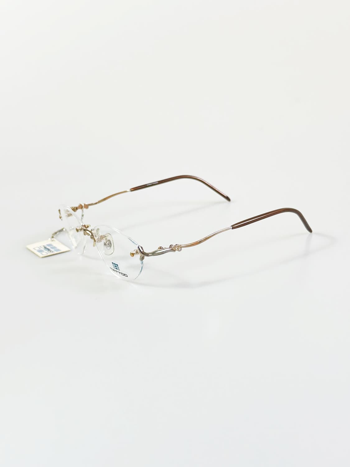 TATTOO 골드 오벌 무테 메탈 프레임 빈티지 안경 상품이미지3