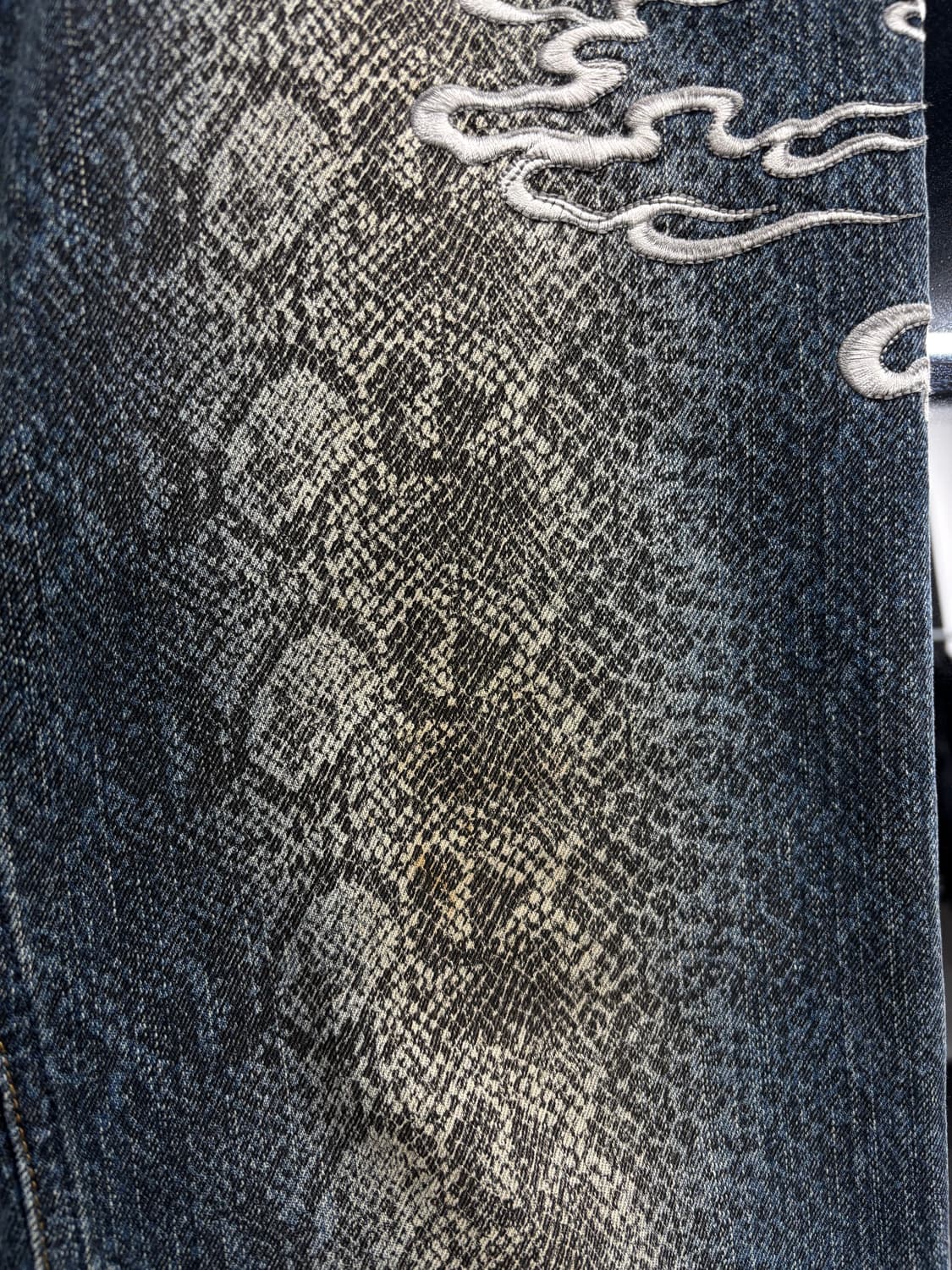 카라쿠리 타마시 뱀피 드래곤 데님팬츠  상품이미지6