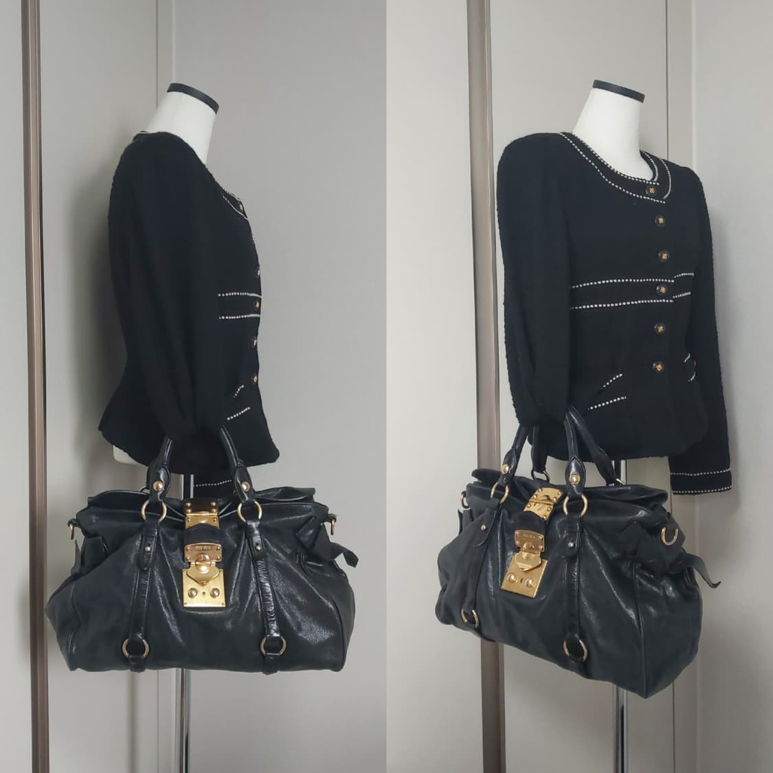 [정품] 미우미우 비텔로 럭스 레더 리본 사첼백 토트백 2way 상품이미지1