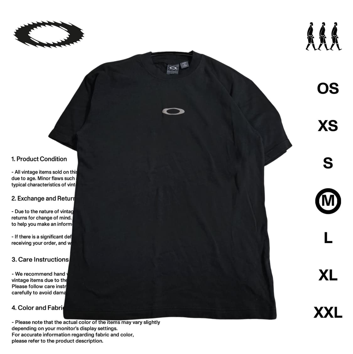 오클리 소프트웨어 00's  로고 코튼 반팔티셔츠 M사이즈 상품이미지1