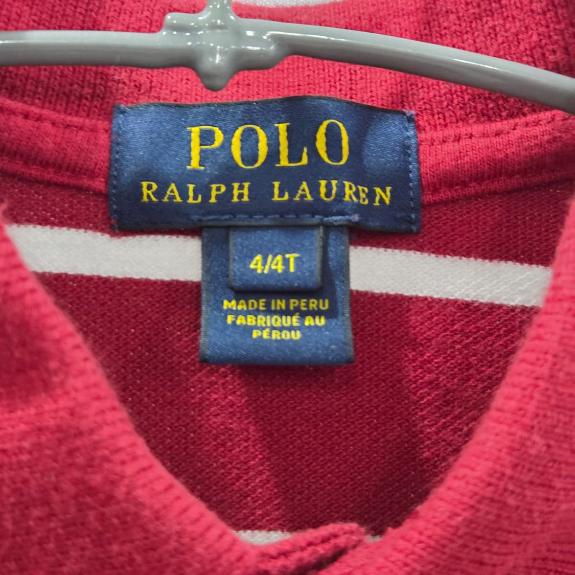 폴로랄프로렌 키즈 피케 스트라이프 카라티 4T 상품이미지3