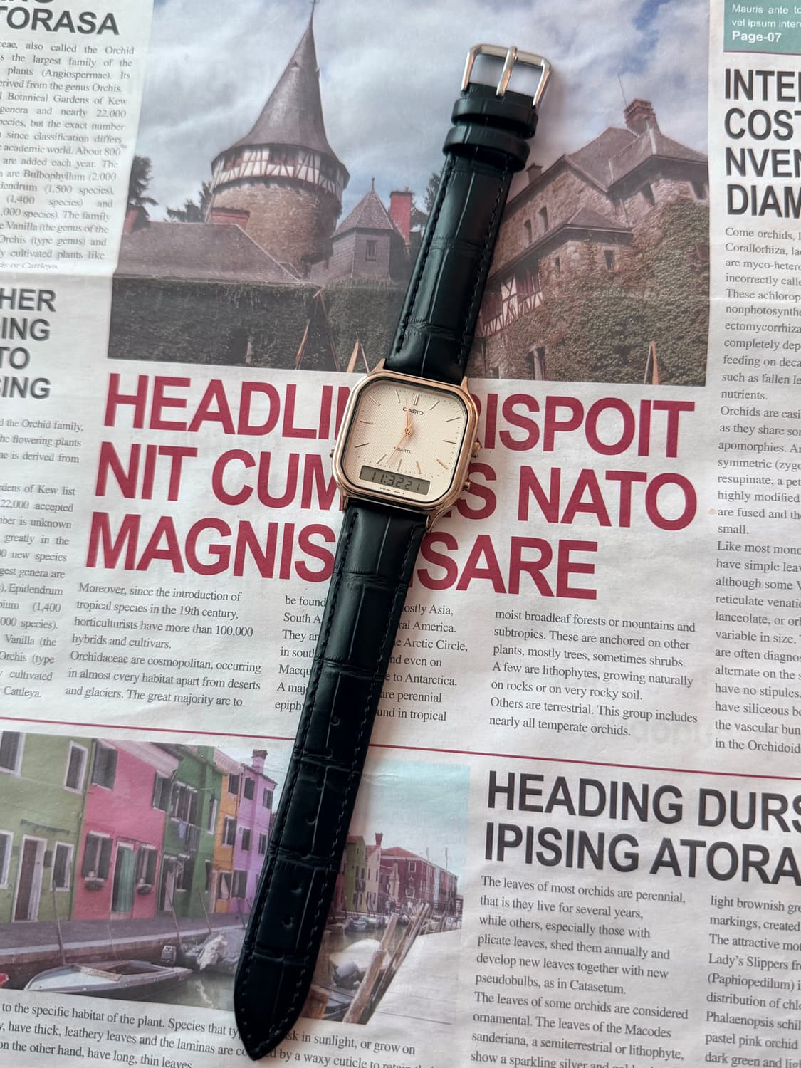 Casio 카시오 AQ-422 아나디지 스퀘어 상품이미지2