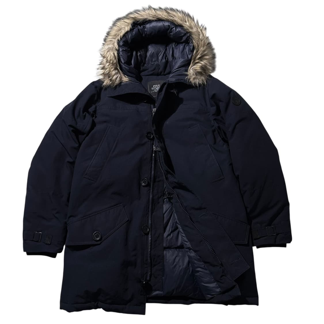 폴로 랄프로렌 사이드 로고 패치 덕다운 패딩 파카 네이비 상품이미지1