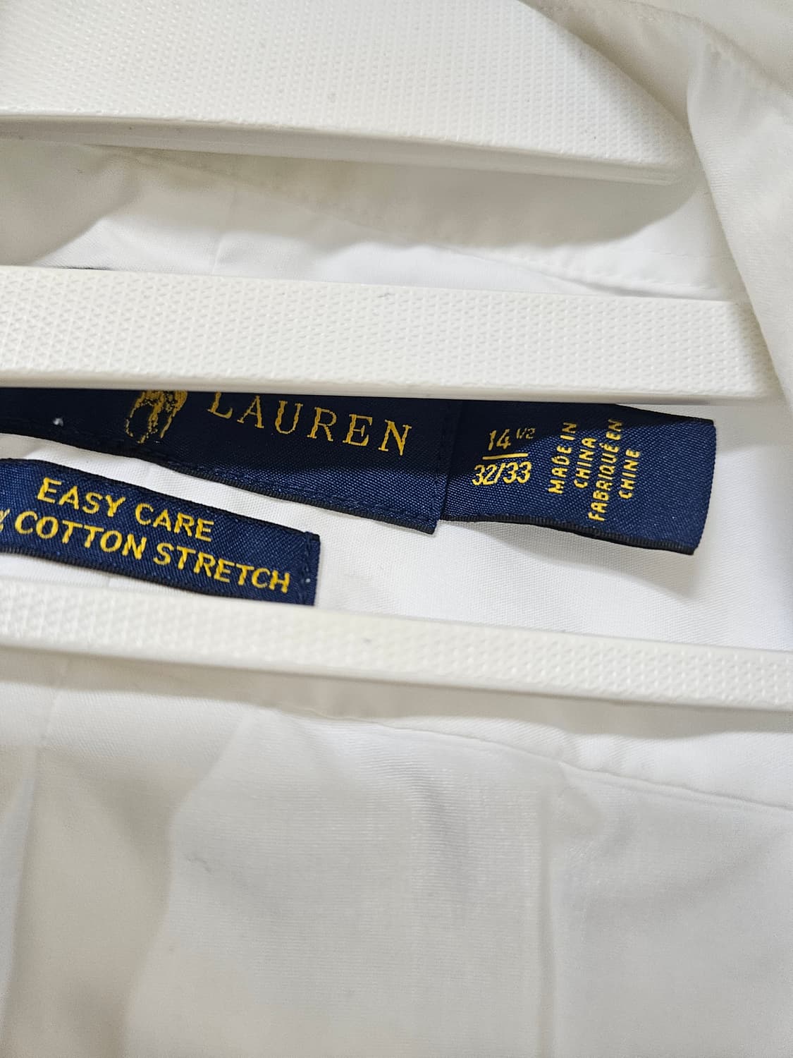 랄프로렌 화이트로고 남성셔츠 이지케어 코튼스트레치 14 1/2 32/33 상품이미지3