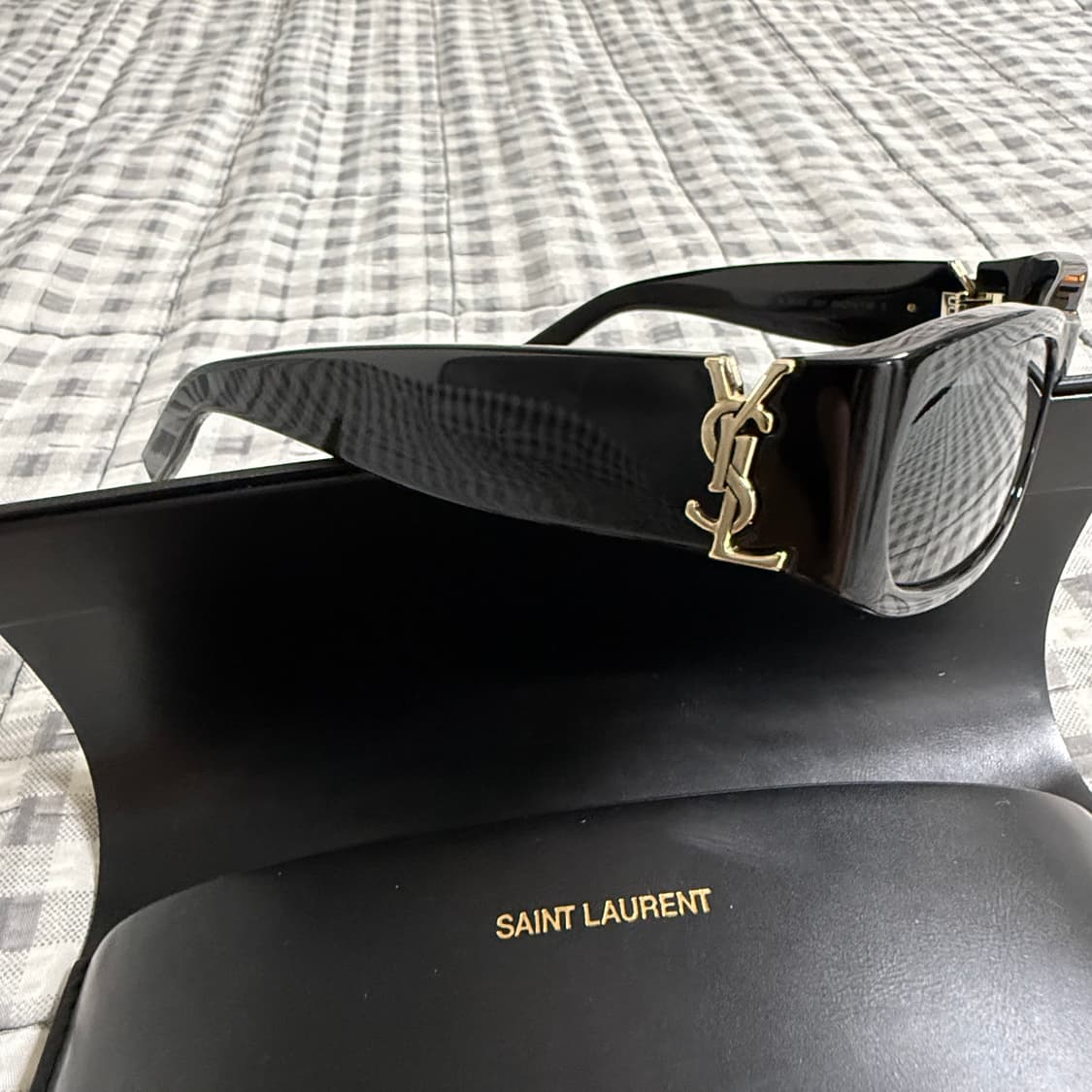 (OS) 생로랑 ysl 로고 렉 탱글 선글라스 블랙 상품이미지6