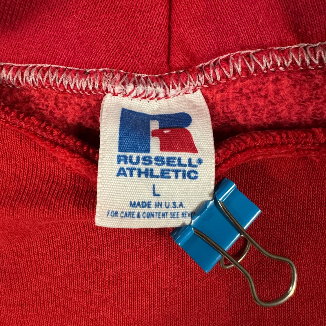 빈티지 90s Russell Hockey Hoodie 러셀 하키팀 후드티 상품이미지7