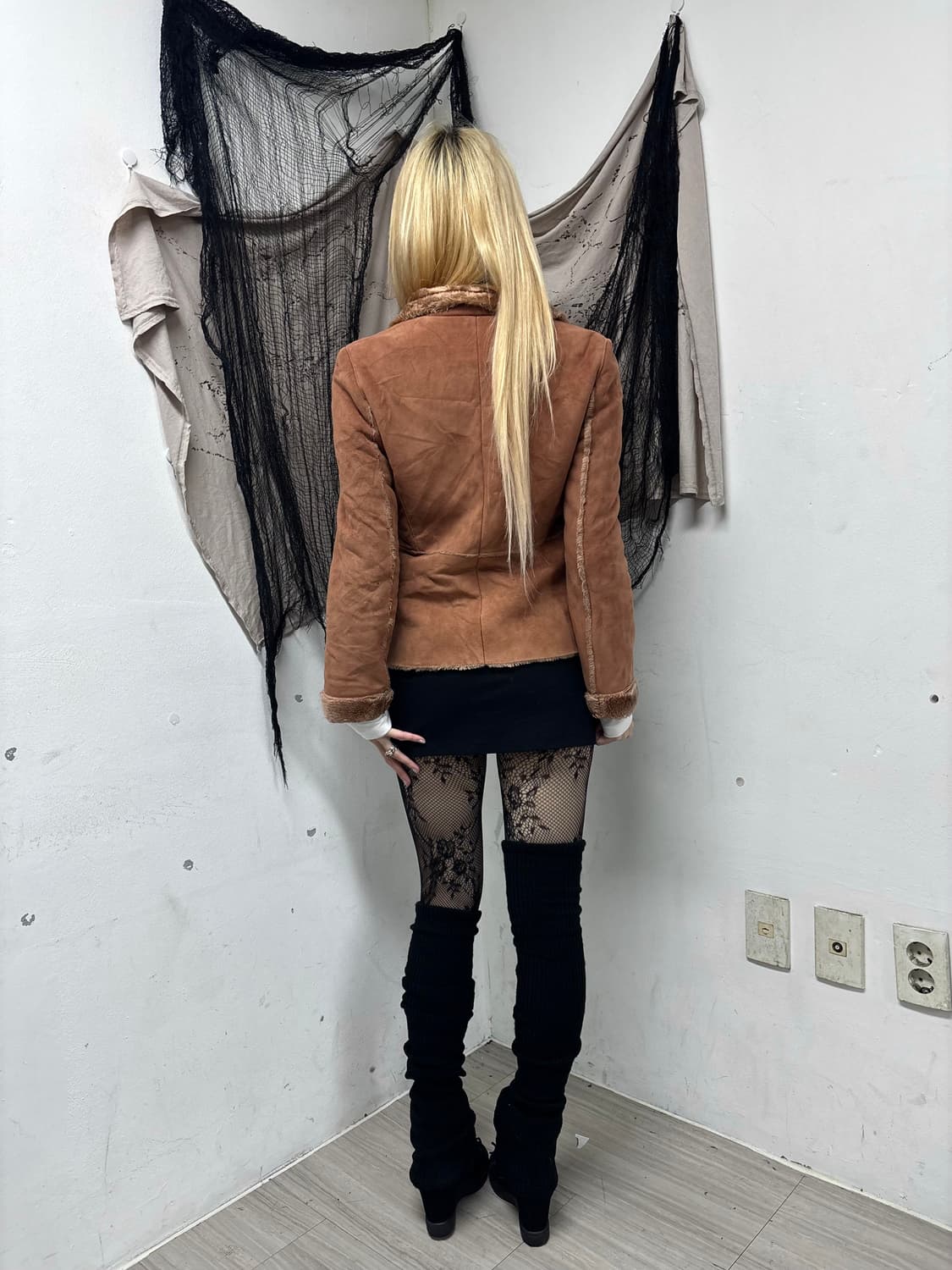 Minimal Design Fur Brown Jacket 상품이미지2