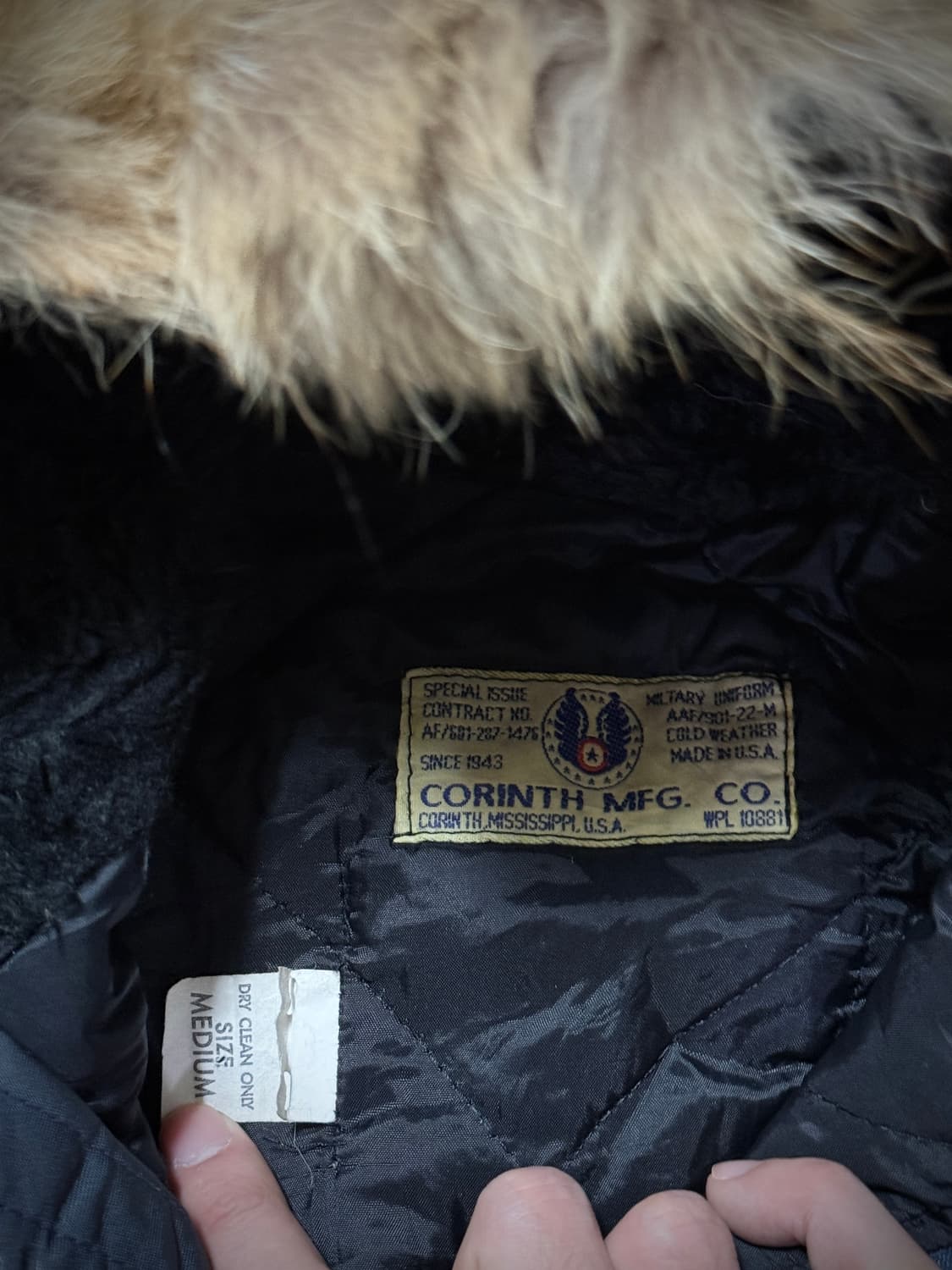 90s USA Corinth N3B Flight parka 상품이미지10