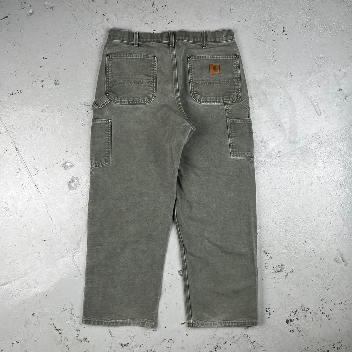 빈티지 칼하트 모스그린 더블니 워크 팬츠 B136MOS 상품이미지3