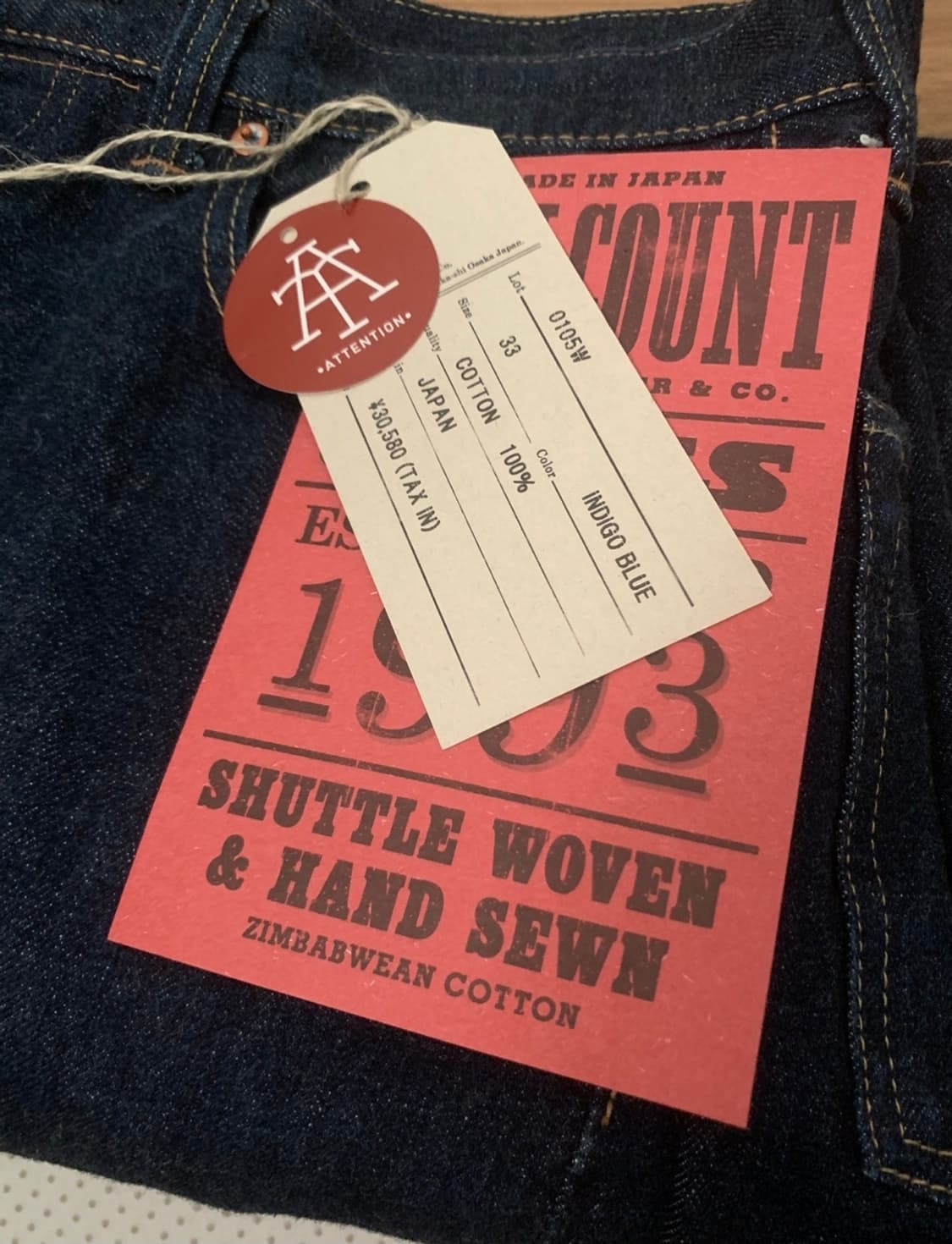 풀카운트 0105w 33사이즈 상품이미지4