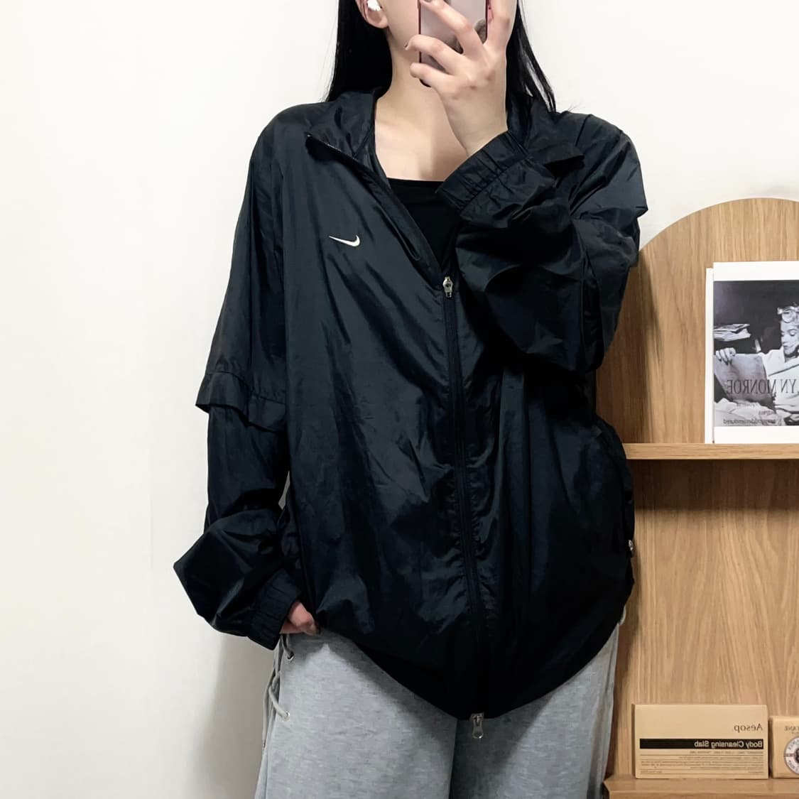 [정품] 나이키 블랙 스우시 팔분리 바막 [ XL ] 상품이미지2