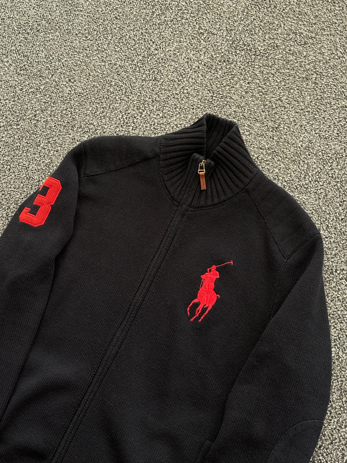 폴로 랄프로렌 빅포니 램스울 니트집업 상품이미지1