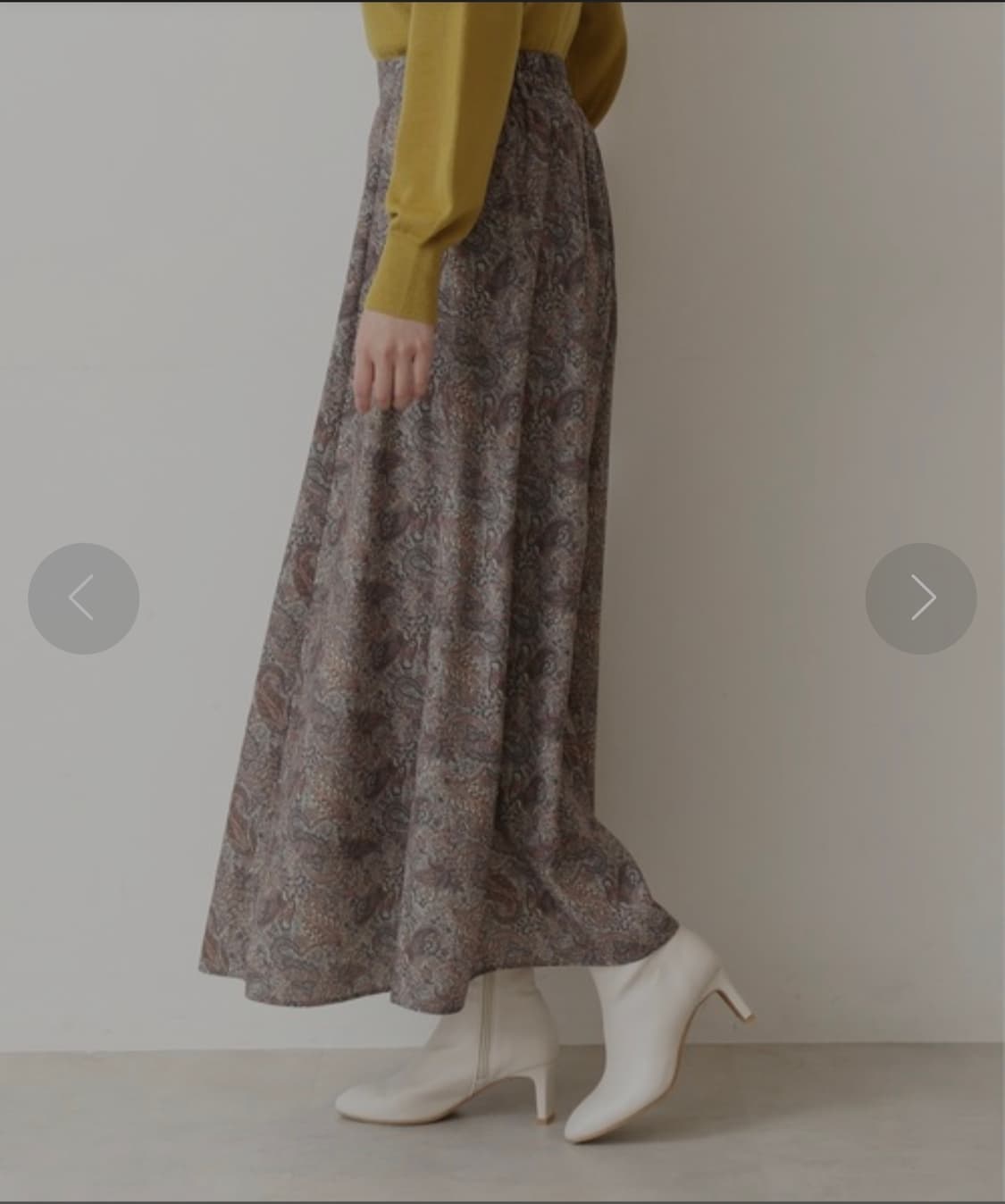 NATURAL BEAUTY BASIC 페이즐 플레어 롱스커트 상품이미지3