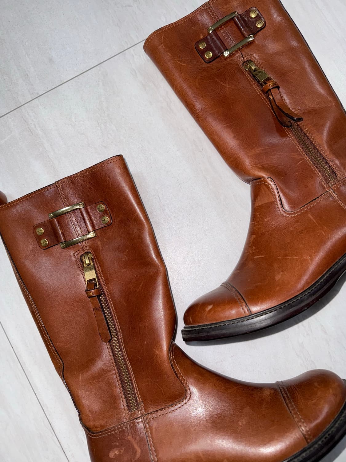 ꧁Tory Burch Leather Grace Boots꧂  상품이미지3