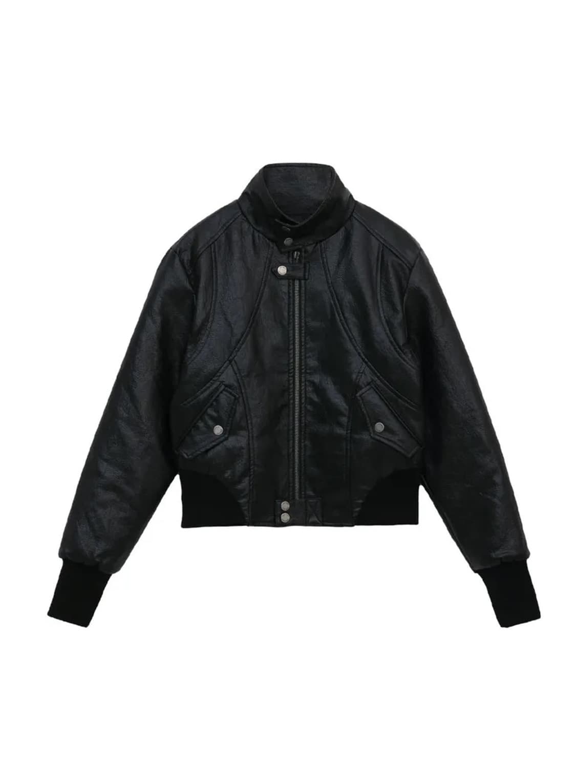 보헤미안서울 하이넥 모토 자켓,슬림핏 상품이미지4