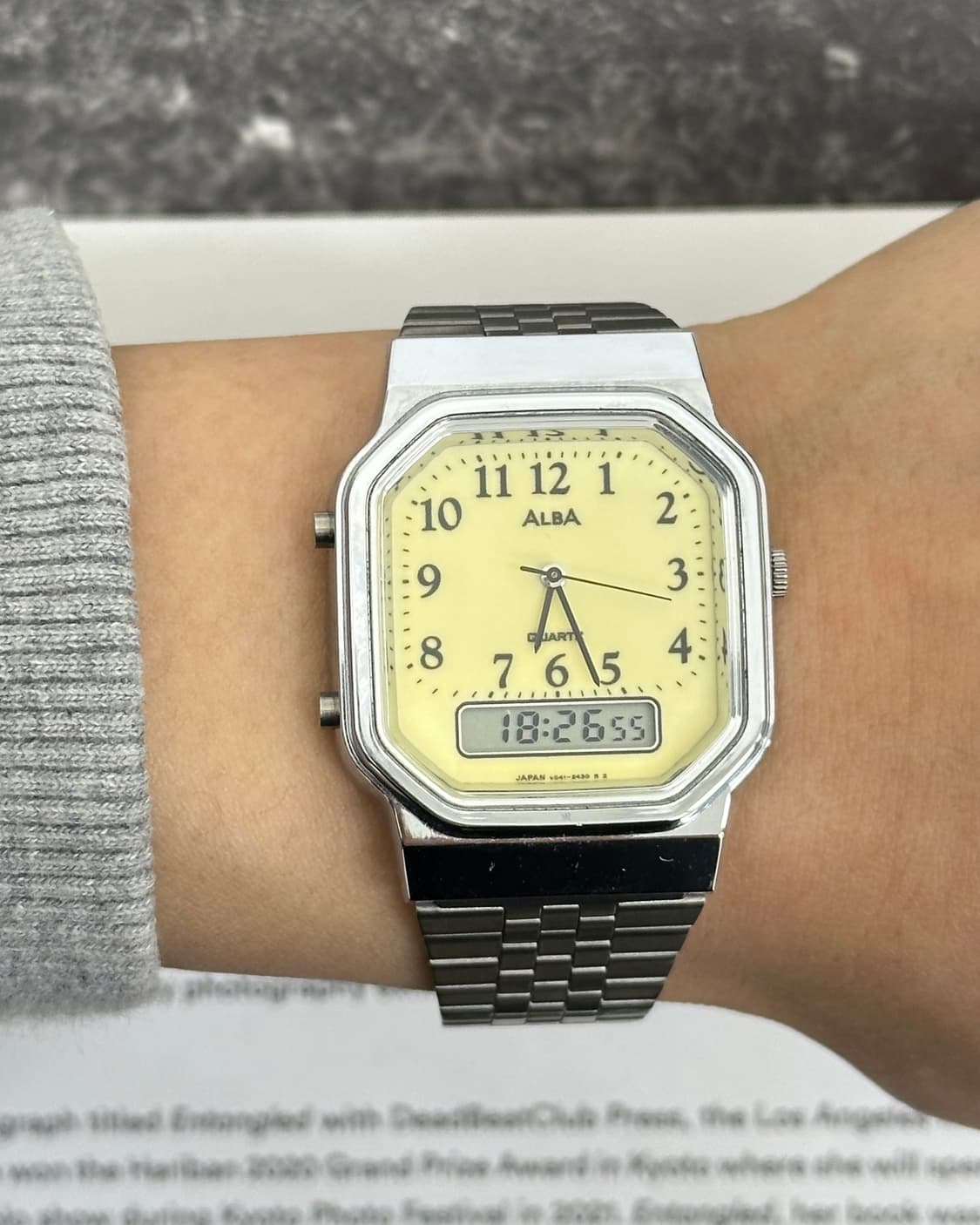 세이코 알바 옐로우 다이얼 아나디지 시계 상품이미지9