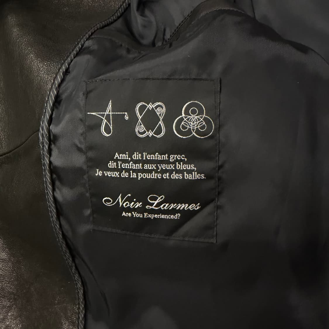 [정품/50] 느와르라르메스 더블라이더 블랙 양가죽 자켓 상품이미지6