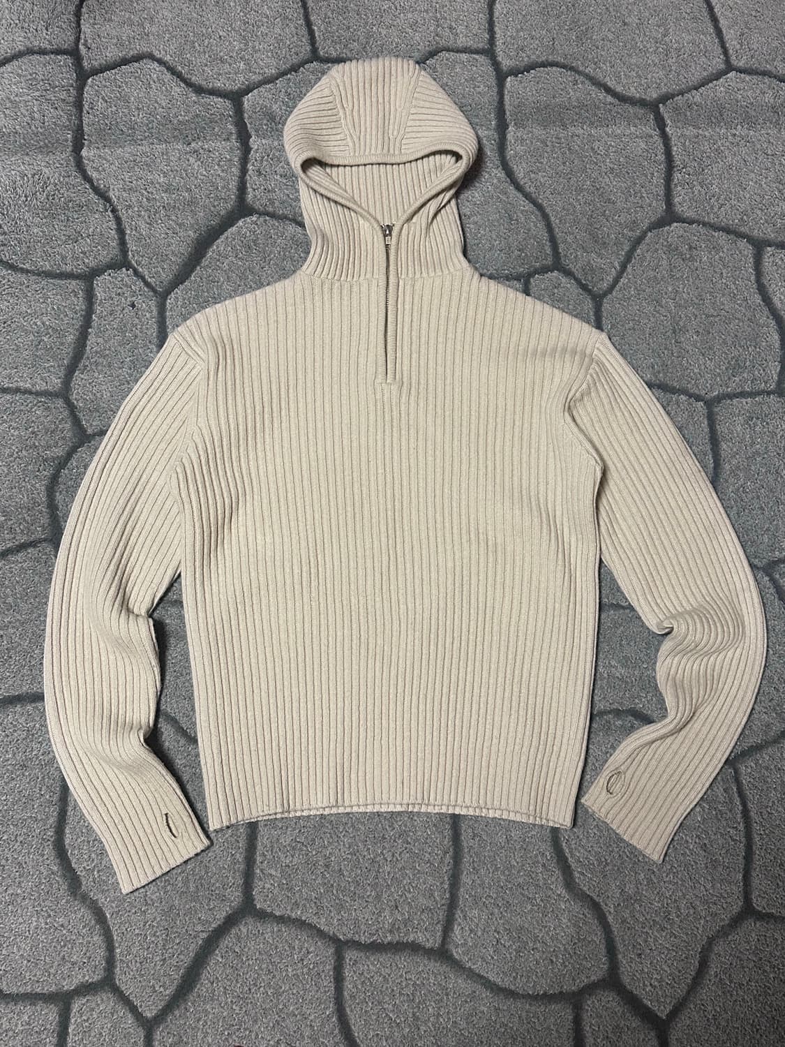 문선 바라클라바 니트 탑 상품이미지1