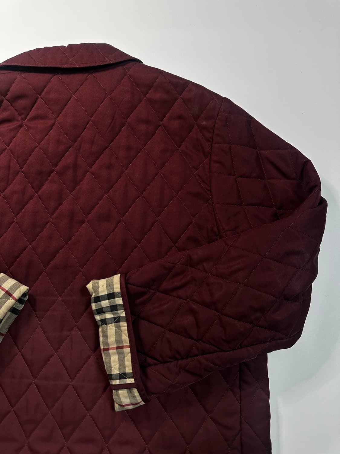 버버리 퀄팅 자켓 버건디 상품이미지7