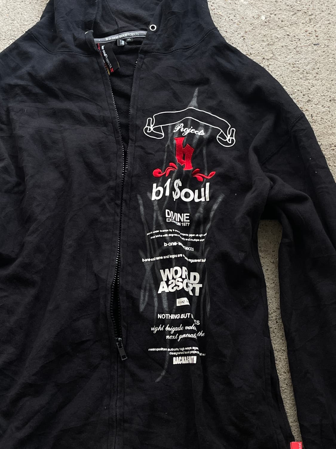 (B one soul)y2k zip up hoody 상품이미지2