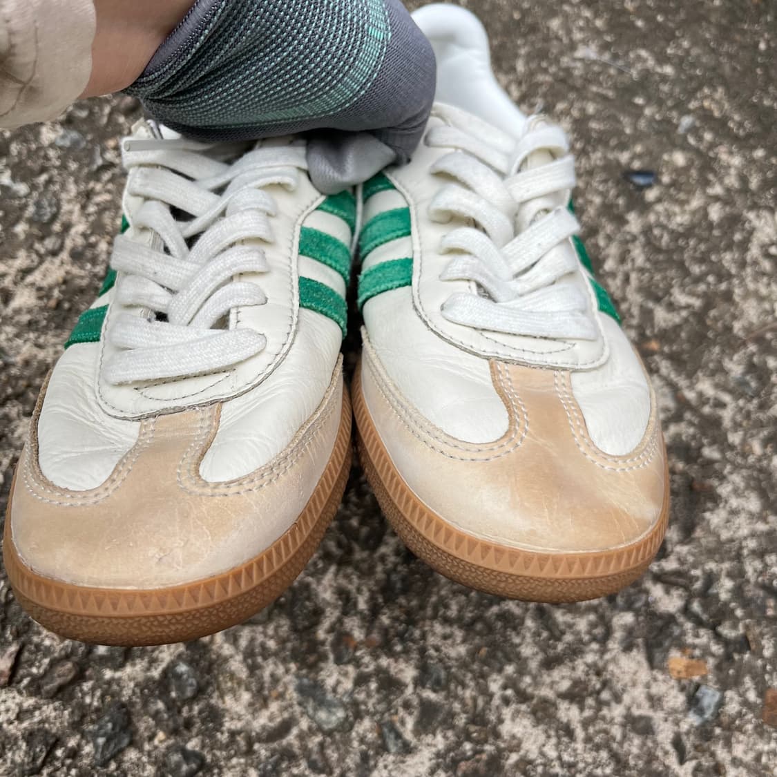 아디다스 삼바 OG 코어 화이트 그린 255 상품이미지2