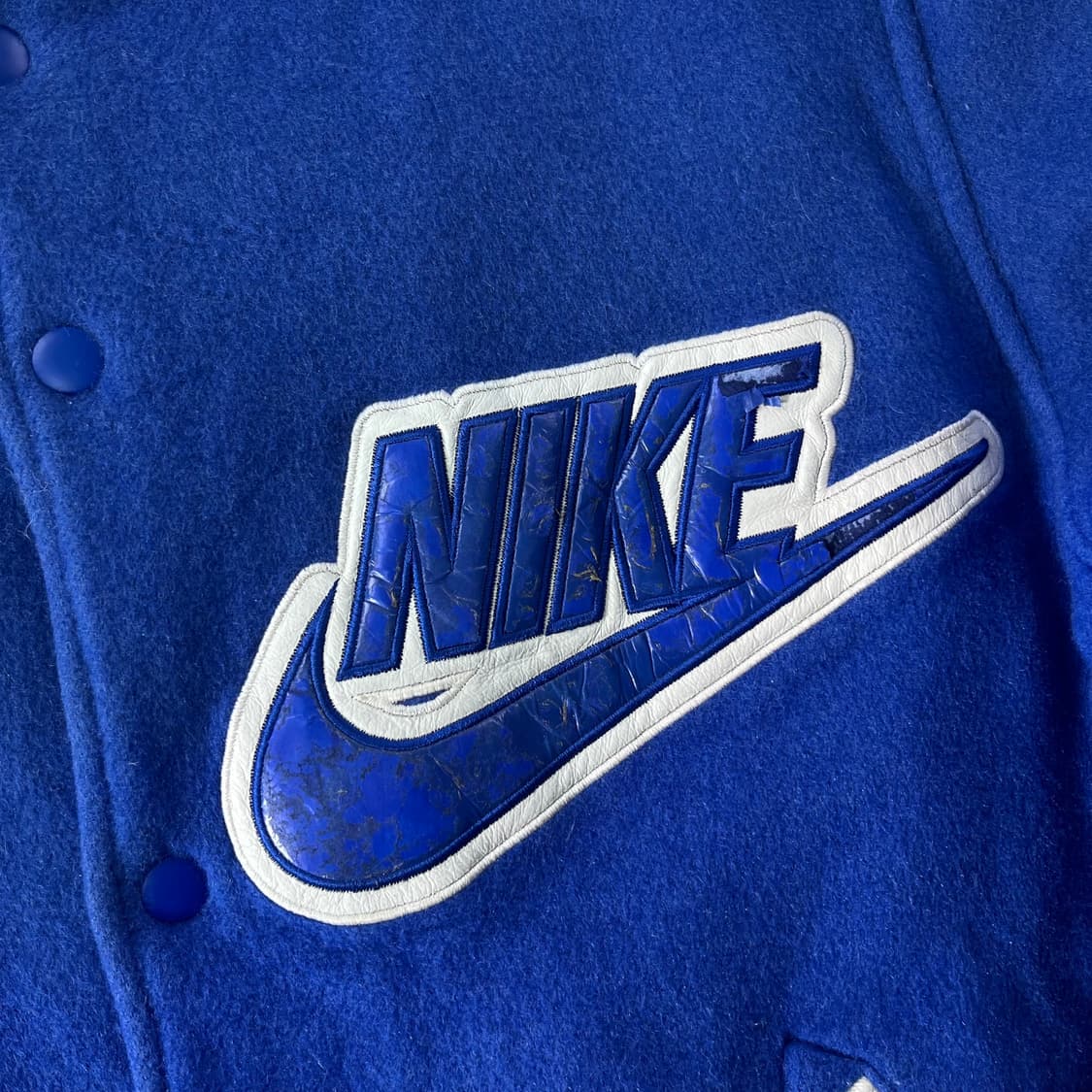 100 나이키 X 슈프림 스타장 슈나장 블루 2007 바시티 자켓 상품이미지4