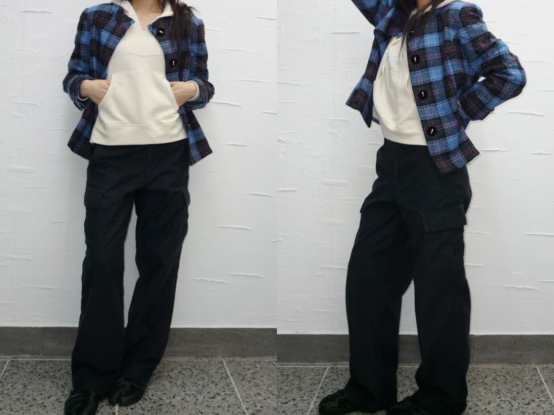 Blue check tweed jacket 상품이미지3