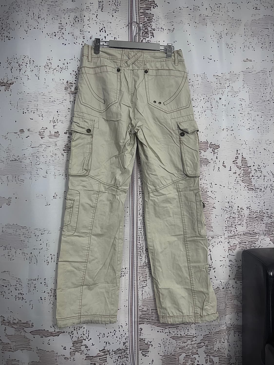 Ivory eyelet-detail cargo pants 상품이미지3