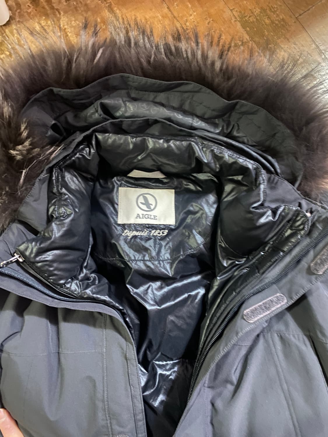 AIGLE 디테처블 다운 패딩 자켓 블랙 2xl (105) 상품이미지2