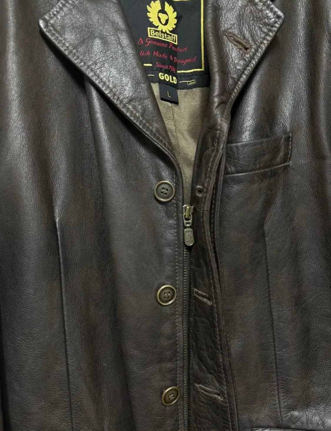 벨스타프 belstaff 골드라벨 마틴레더자켓 L 상품이미지5