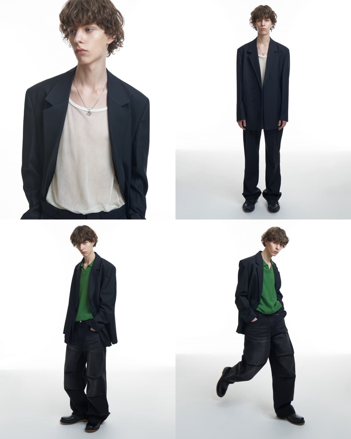 인사일런스 디태처블 울 블레이저 자켓 블랙 L 상품이미지4