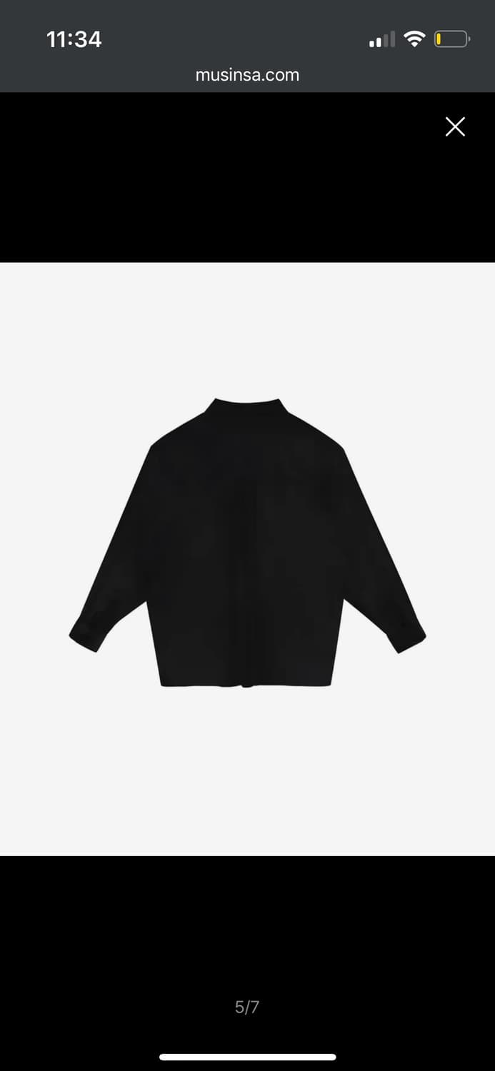 Over Fit Pleats Shirt [ Black ] 상품이미지4