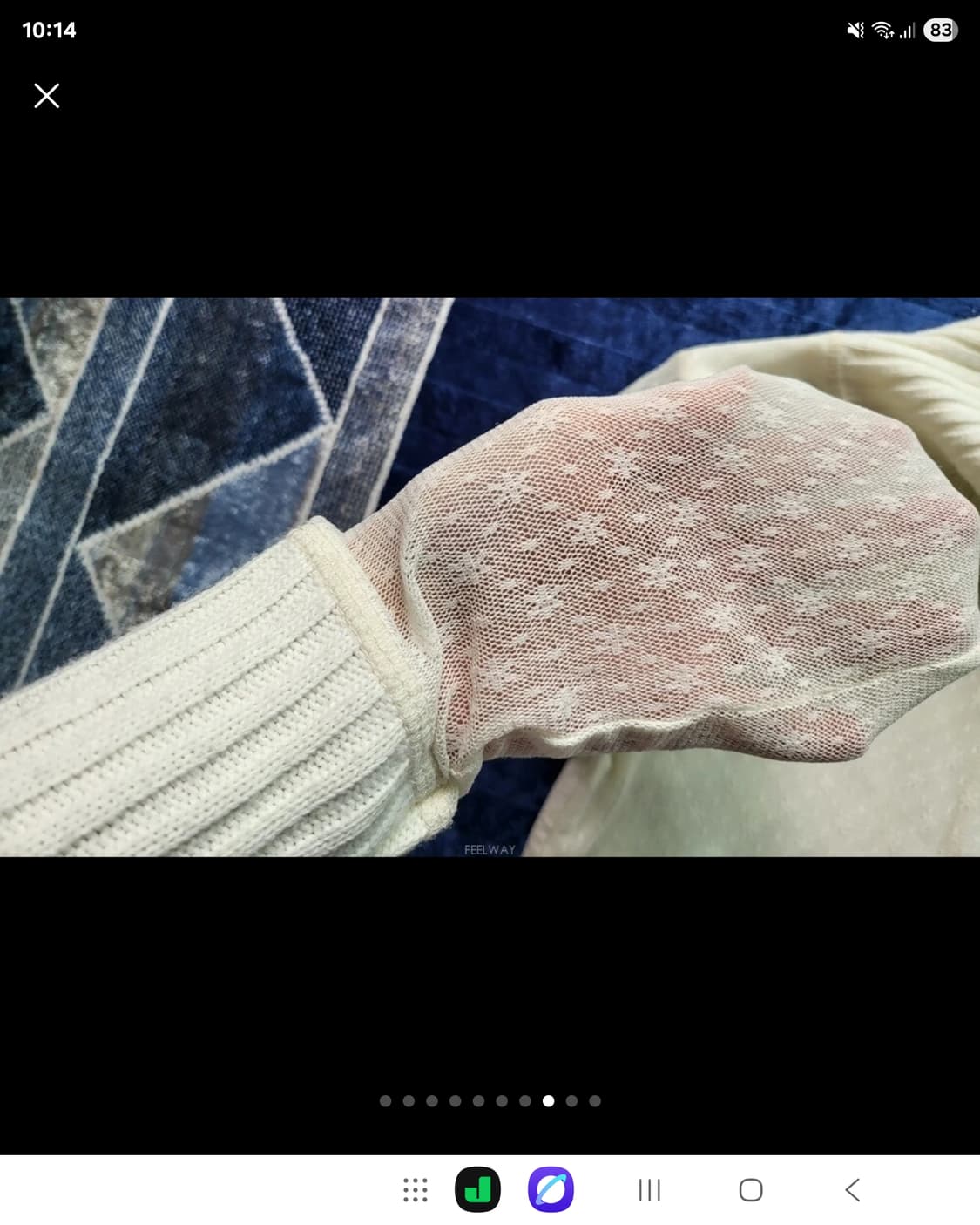 프랑스 모르간 메쉬 레이스 망사 티셔츠  상품이미지7