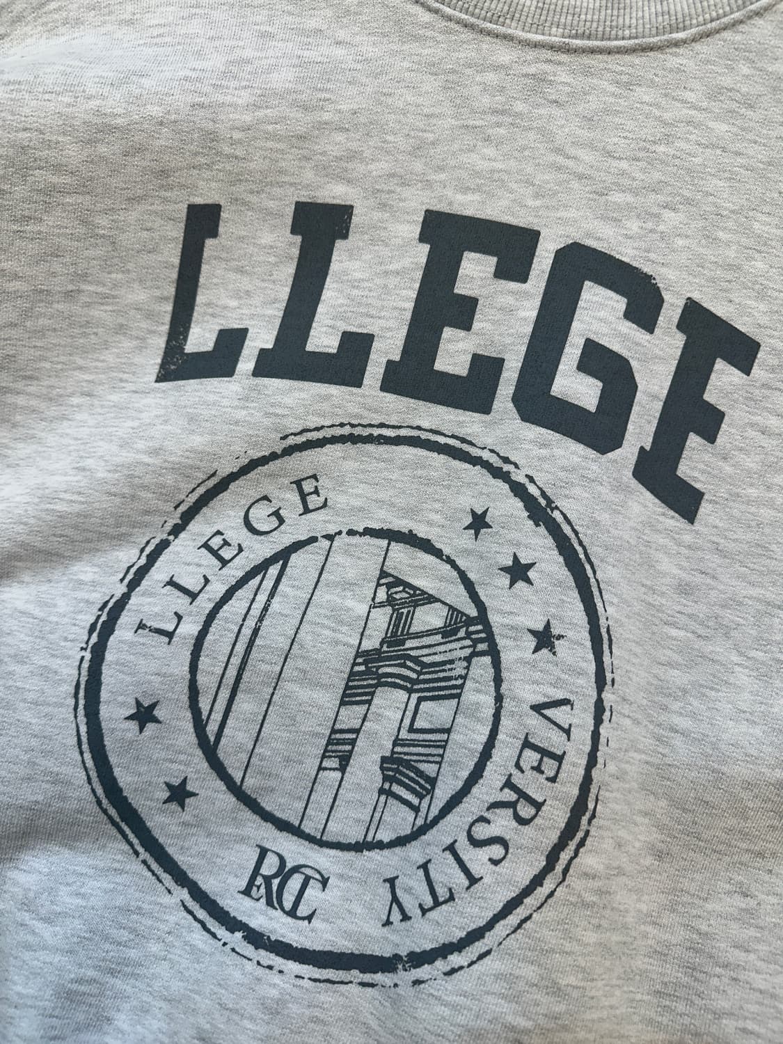 F) 렉토 라이트 그레이 프린팅 맨투맨 티셔츠 상품이미지4