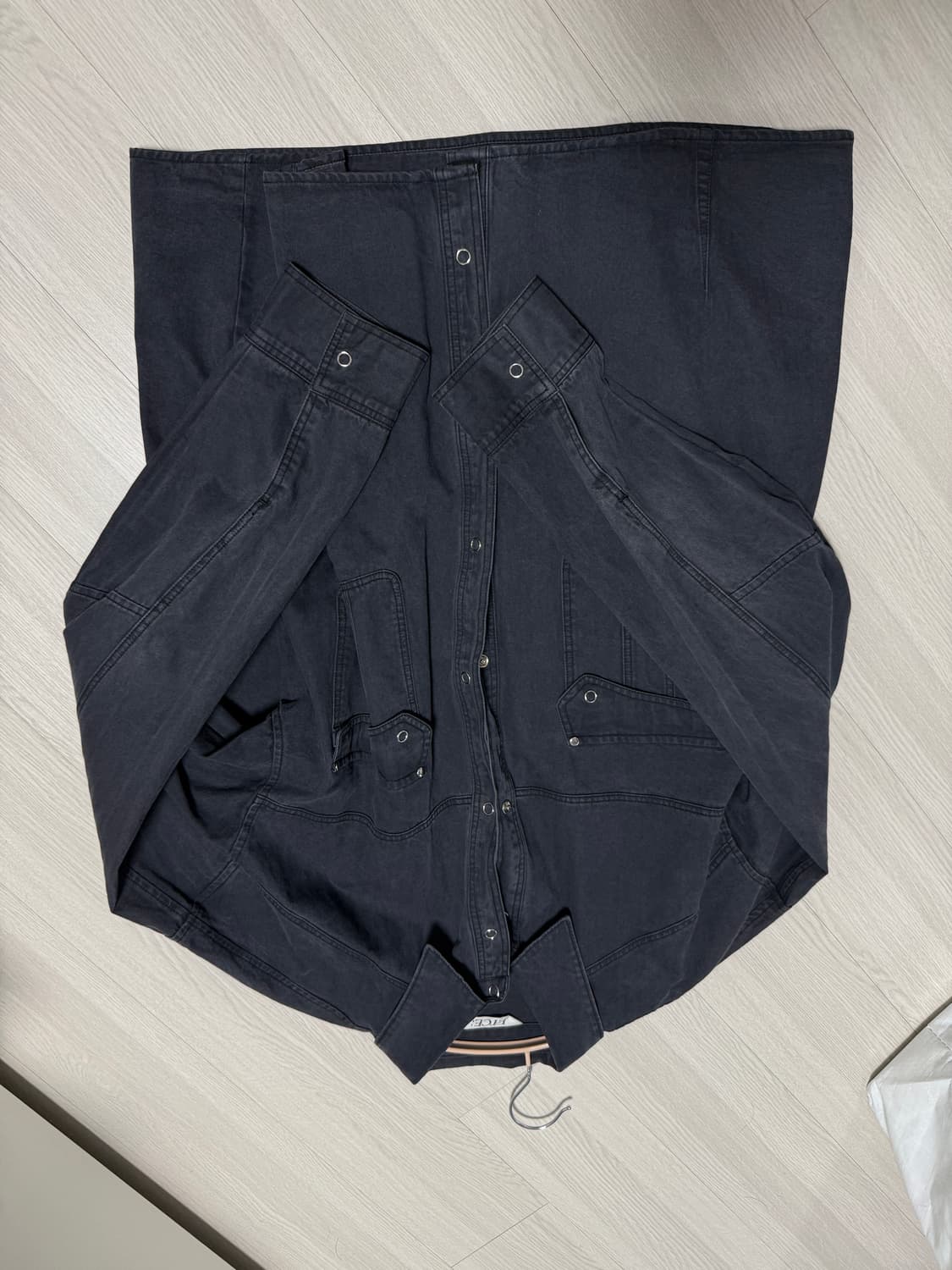 etce HERRINGBONE WASHED POCKET SHIRT 상품이미지1