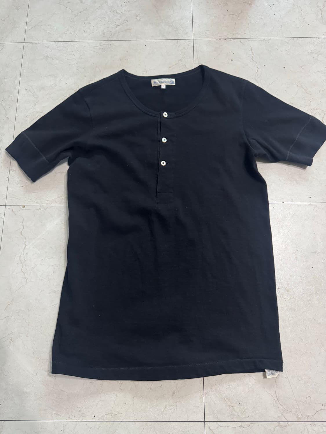 메르츠비슈바넨 헨리넥 티셔츠 블랙 사이즈 6Merz b. Schwanen 상품이미지1