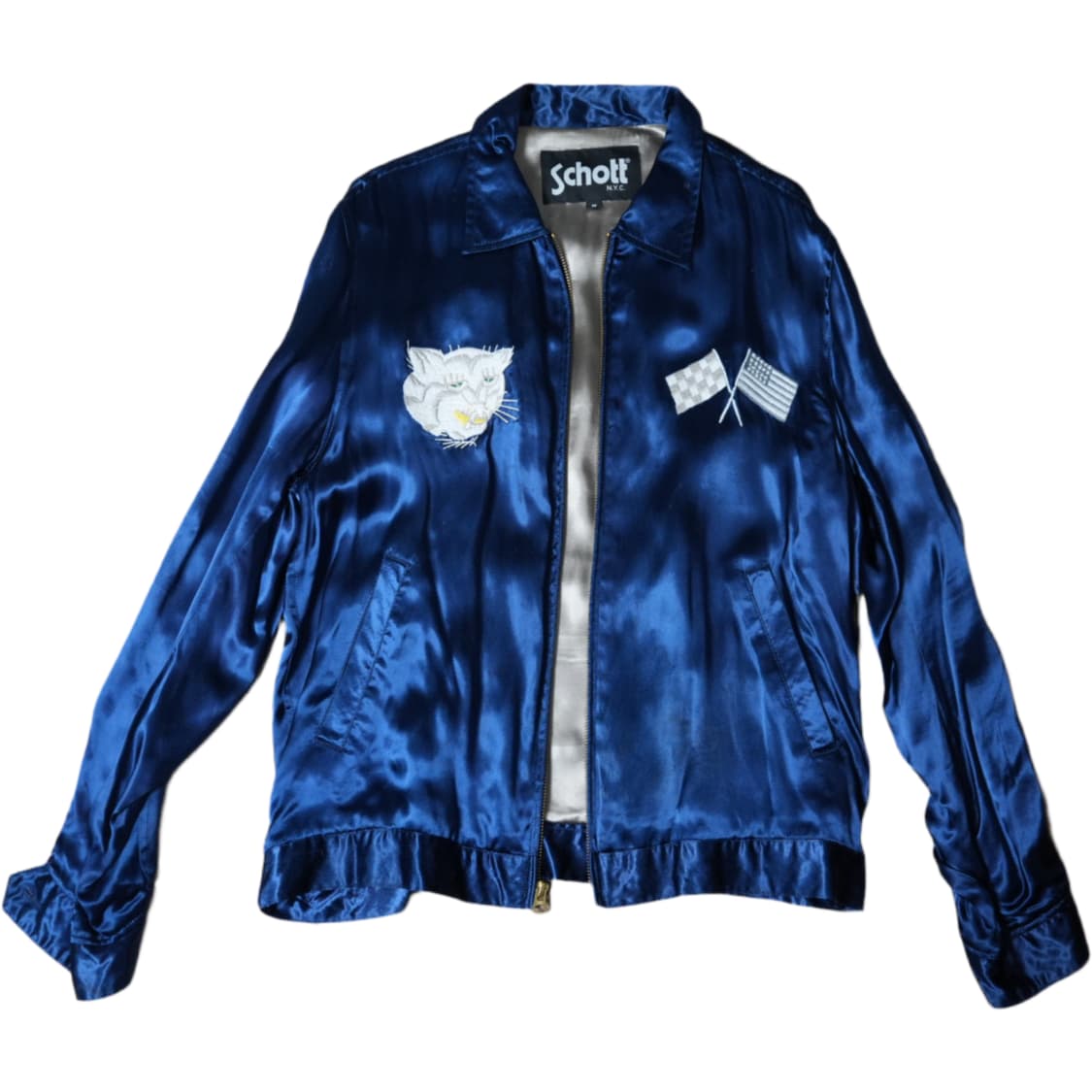 쇼트 세틴 자켓 scottie  자수 상품이미지1