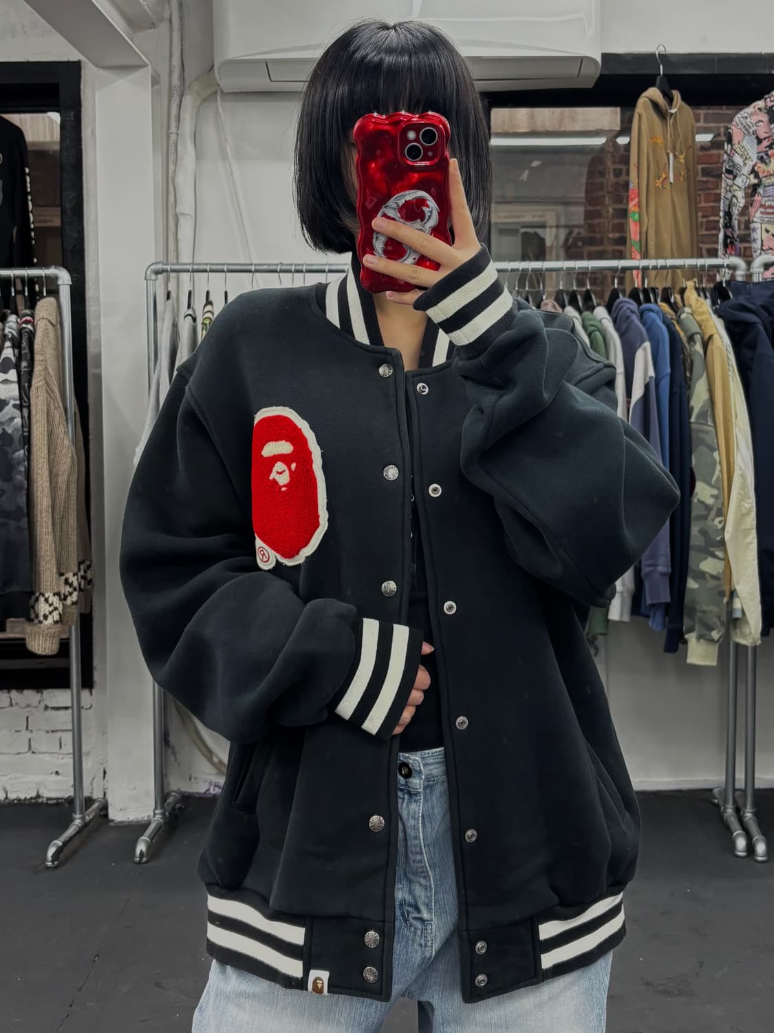 베이프 스펠아웃 바시티 자켓 상품이미지3