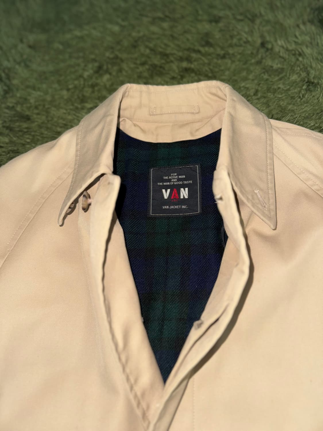 VAN JACKET INC. 반 블랙워치 디태처블 라이닝 코트 상품이미지5